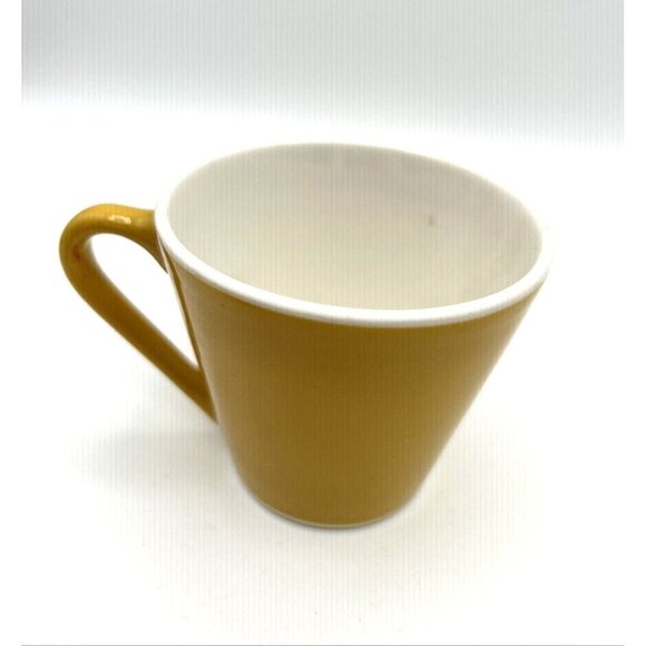 VTG Syracuse China Syralite Coffee Cup Mustard Yellow  MCM 6oz 60s Restaurant - Picture 3 of 6